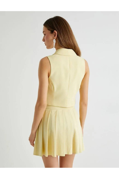 Koton Tuba Unic Crop duplasoros mellény - gombos