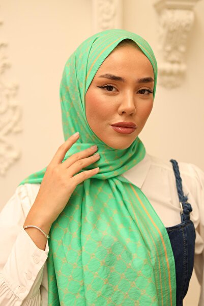 Silk Home Olinda Shawl - 49005 - 16 Green Orange