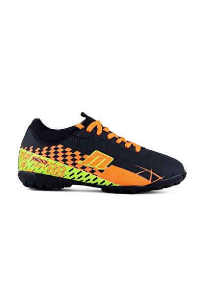 M.P. 231-1138 Pantofi de fotbal Astroturf pentru bărbați, negru-portocaliu, c...