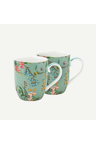 Pip Studio Jolie Blue Porcelain Mug Set 145 ml