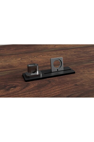 BamBam Sanat 3d Iphone Uyumlu Şarj Standı telefon kulaklık saat hepsi bir arada mac safe