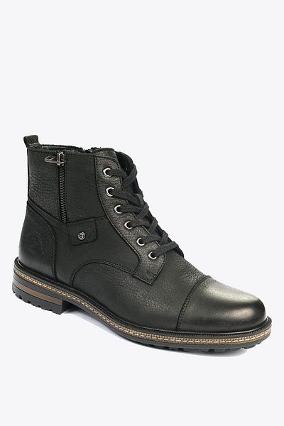Hammer Jack Genuine Leather Black Washed Nubuck Outdoor Men's Boots
