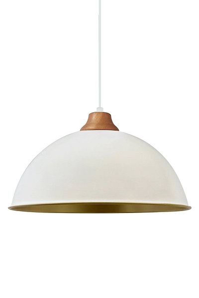 Bamyum Hobbs White Wooden Head Pendant Lamp Chandelier Kitchen Living Room Cafe Office Decorative Lighting