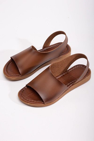 Ccway Φαρδιά Μονό Λουράκι Γυναικεία Σανδάλια Skin Sole