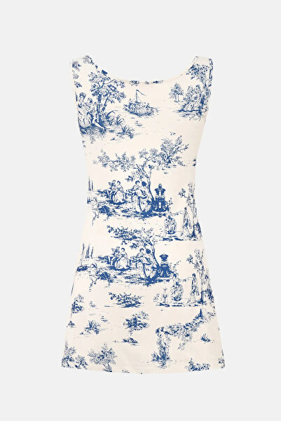 Hiccup Μίνι φόρεμα με στάμπα αμάνικο