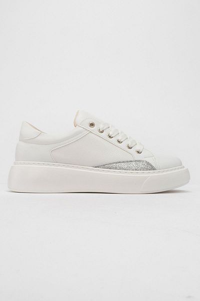 Ccway Pantofi sport de damă cu piele albă