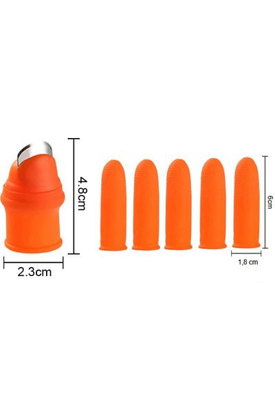 VALORİA Practical Thumb Protector Gloves Vegetable Fruit Peeler Cutting Sorter Silicone Apparatus
