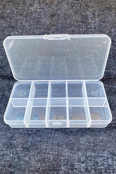 Limelia Διαφανείς χάντρες με 10 θήκες, κουτί για μάζλεμα και κοσμήματα