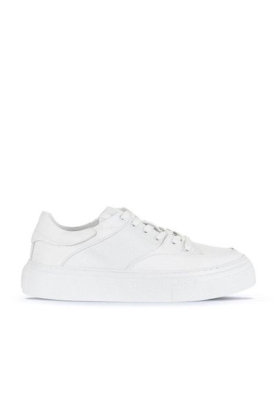 Bueno Shoes White Leather-Flotter Men's Sneakers 16Ma8159