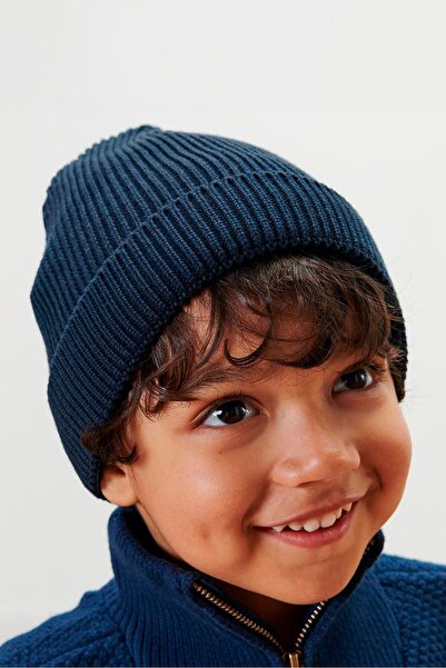 Tchibo Toddlers Boy Knitted Hat, Navy