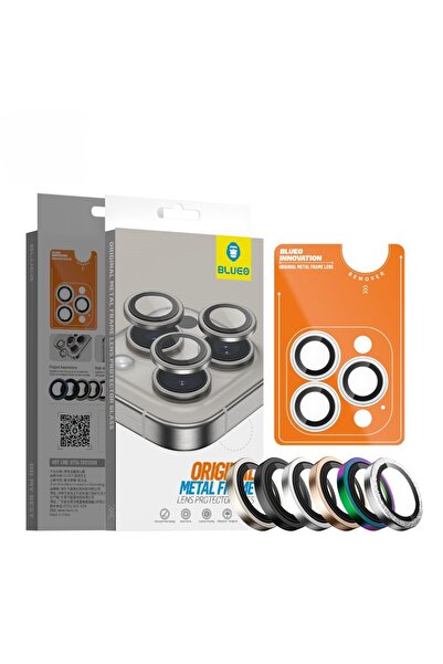 BLUEO İphone 16 Pro Max / 16 Pro Desert / Çöl Titanyum Metal Frame Kamera Len...