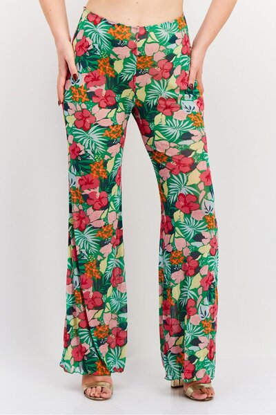 Dippin' Daisy's Women Floral Printed Wide Leg Pants, Multicolor