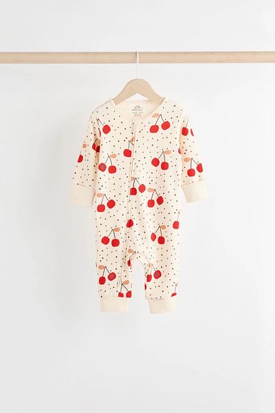 Next Baby 100% Organic Cotton Red Cherry Patterned 4-Piece Sleeping Bag Set Alyk79509