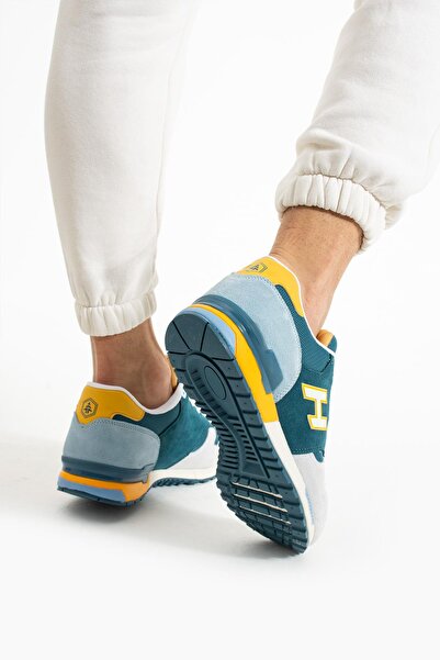 Hammer Jack Mexico White Petrol Santorini - Ανδρικά αθλητικά παπούτσια από γνήσιο δέρμα