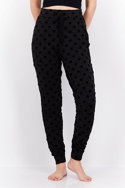 BB Dakota by Steve Madden Women Drawstring Allover Print Panjama, Black