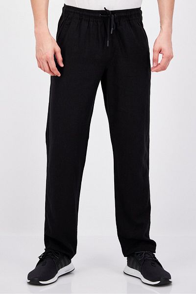 Threadbare Men Regular Fit Solid Pant, Black