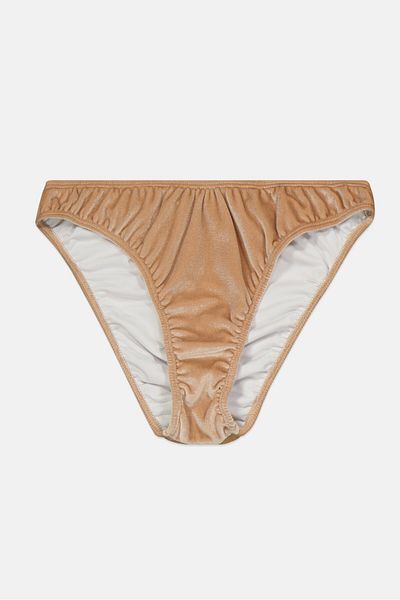 Public Desire Women Solid Bikini Bottom, Tan