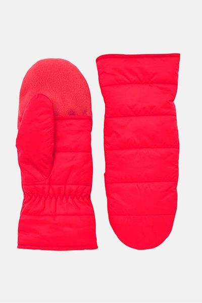 Tchibo 1 Pair Of Quilted Folding Mittens, Red