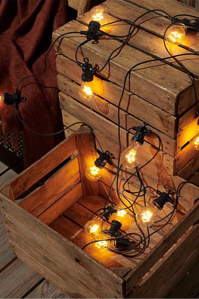 Tchibo 12 Pieces Outdoor Led Filament Fairy Lights, Black