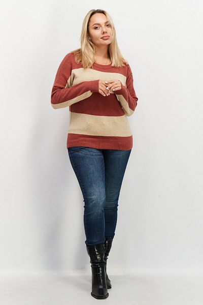 Esprit Women Round Neck Long Sleeve Knitted Sweaters, Beige