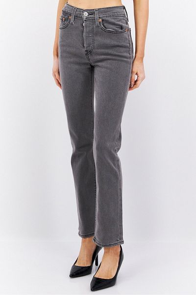 Levi's Women Straight Fit Washed Stretchable Jeans, Grey
