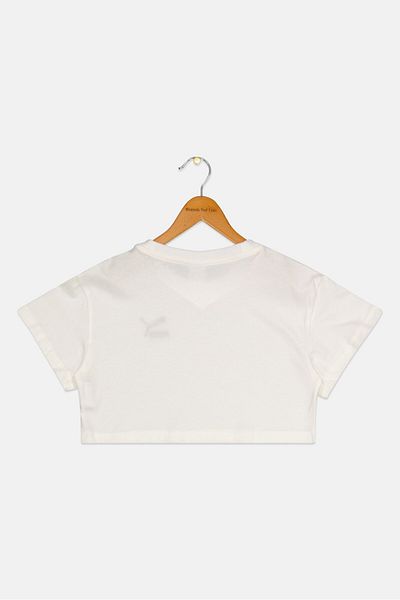Puma Kids Girls Sportswear Fit Short Sleeves Outdoor Top, Ivory