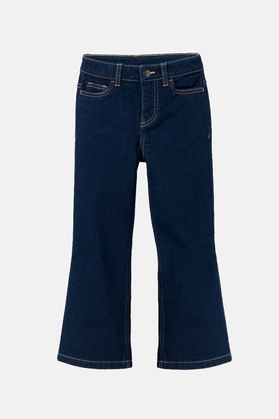 Tchibo Kid Girls Boot,Cut Jeans Pants, Navy Blue