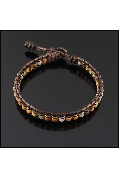Seven Art Jewelry Yellow Agate Bracelet with Natural Stones - for Men and Women