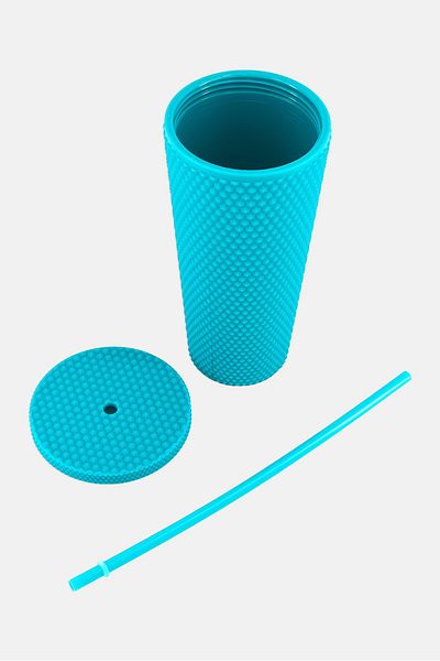 Vessel Studded Tumbler With Lid Straw 710ml, Turquoise
