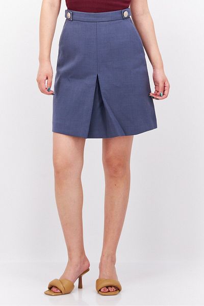 Tommy Hilfiger Women Textured Mini Skirt, Slate Blue