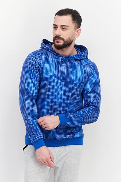 Fila Men Sportswear Fit Hood With Drawstring Long Sleeve Training Hoodies, Blue