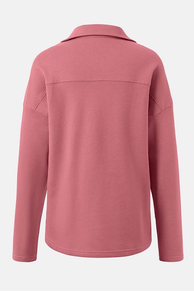 Tchibo Women Regular Fit Plain Long Sleeves Sweatshirt, Rose Wood