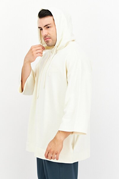 Fila Men Sportswear Fit Training Hoodie, Cream