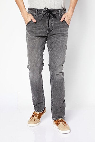 Diesel Men Regular Fit Solid Stretchable Denim Jeans, Wash Black