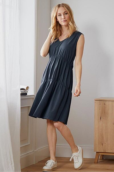 Tchibo Women Sleeveless Jersey Dress, Dark Grey