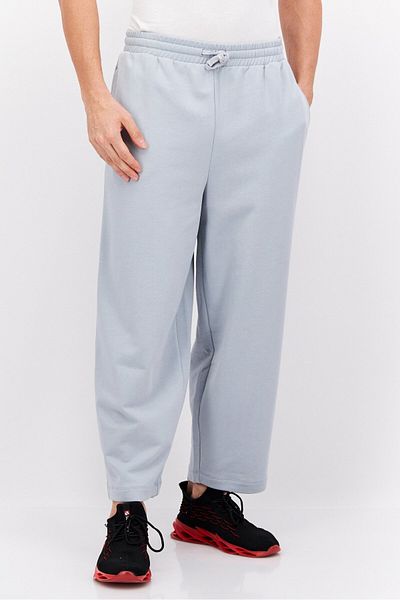 NAH/ Studio Men Regular Fit Plain Sweatpants, Steel Blue