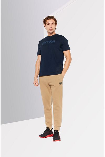 DKNY Sport Men Sportswear Fit Brand Logo Outdoor Sweatpants, Tan