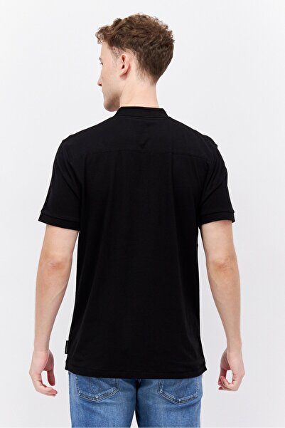 French Connection Men 3 Pack Regular Fit Brand Logo Short Sleeve Polo Shirt, Black