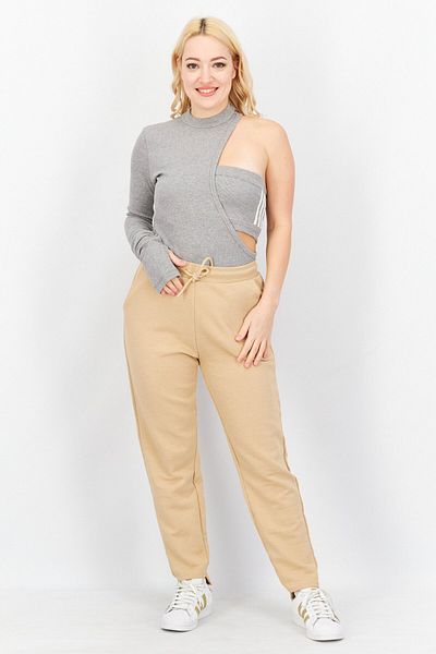 adidas Women Sportswear Fit 2 In 1 Cut Out Bodysuit, Grey