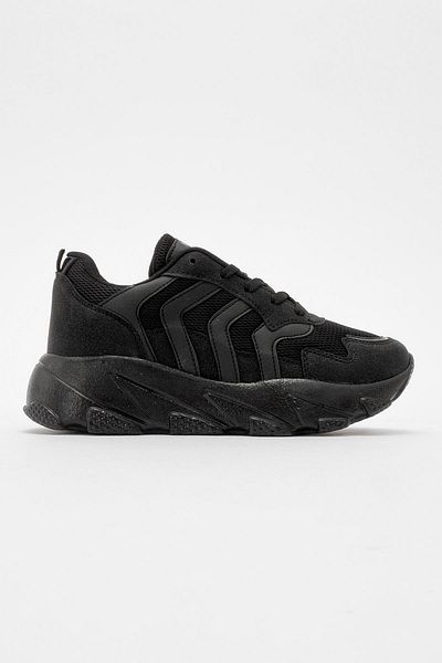 Ccway Pantofi sport de damă cu șireturi NEGRU NEGRU