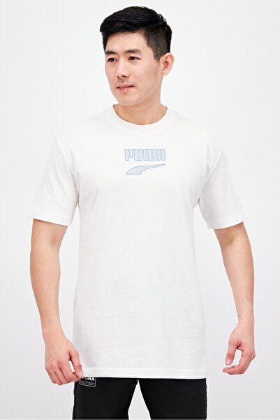 Puma Men Relaxed Fit Short Sleeve Outdoor T-Shirt, White
