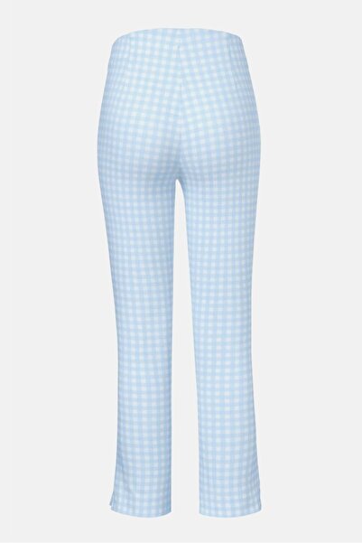 Tchibo Women Gingham Pull,On 7 and 8 Stretch Trousers, Light Blue and White