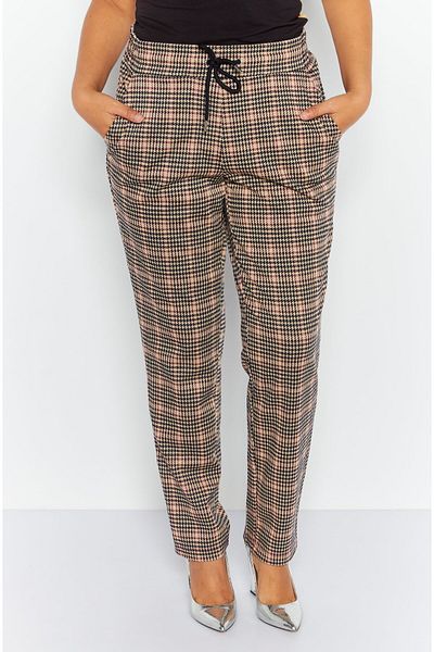 Tchibo Women Textured Straight Leg Pants, Beige