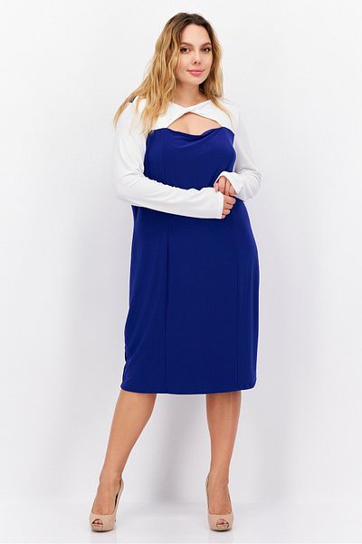 Kasper Women Colorblock Sheath Dress, Blue