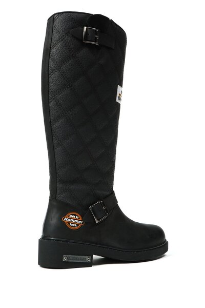 Hammer Jack Hakiki Deri Siyah Kadın Çizme