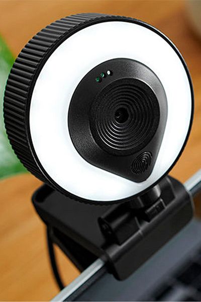 Tchibo Webcam With Integrated Light And Microphone, Black