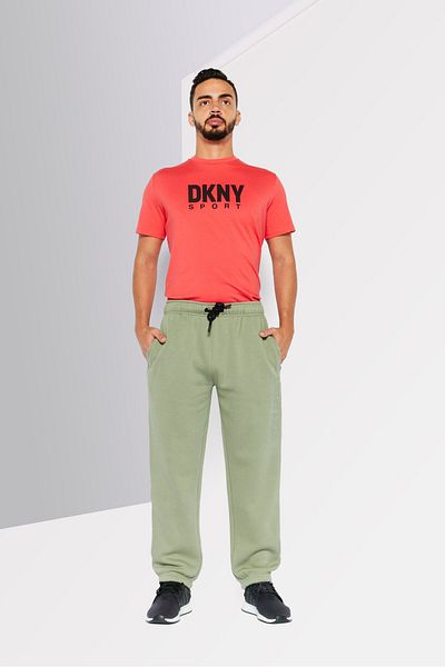 DKNY Sport Men Sportswear Fit Drawstring Training Sweatpants, Sage