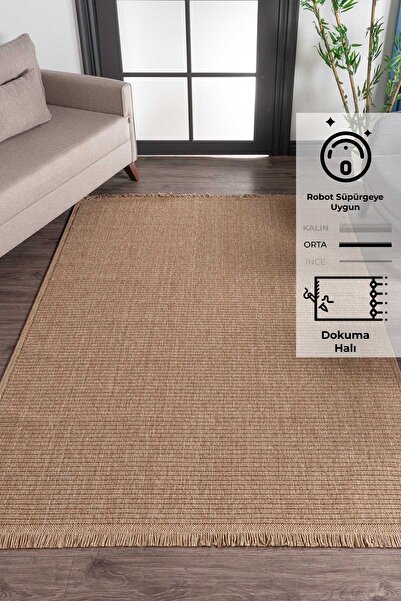 Konfor Halı Konfor Vlora 4761 Jüt Hasır Bukle Örme Kilim