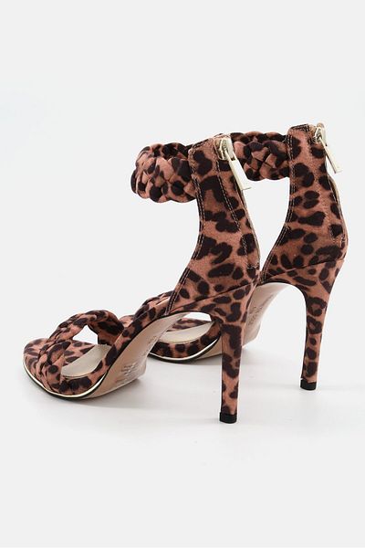 Kenneth Cole Women Zipper Closure Open Toe Sandals, Brown Combo