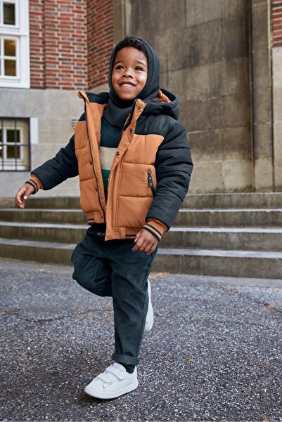 Tchibo بنطال منقوش للأولاد الصغار، أزرق داكن